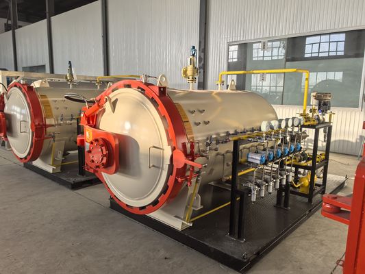 CE ASME認証 自動複合ガラスとカーボンファイバーオートクレーブ 直径2200mm 複合オートクレーブ